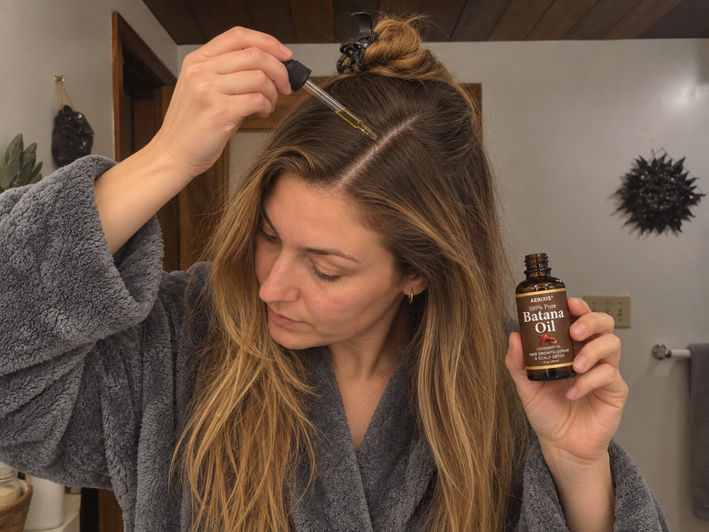 Applying a hair oil treatment