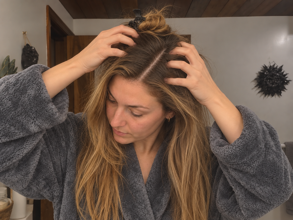 Applying a hair oil treatment