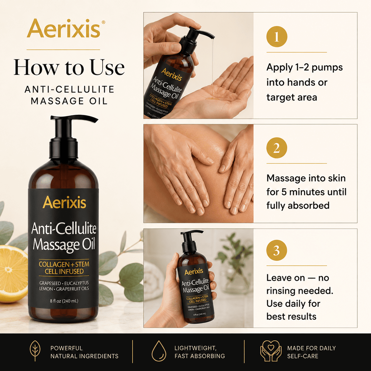 Aerixis Anti-Cellulite Massage Oil