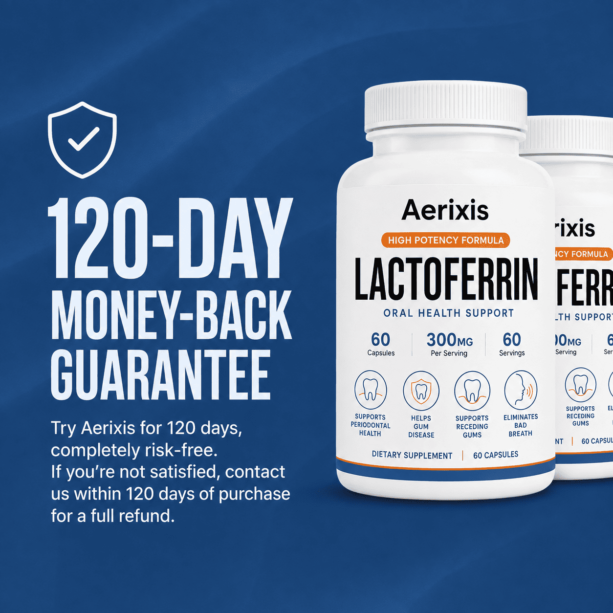 Aerixis Lactoferrin 300 mg Capsules